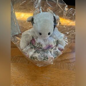 Glass Storage Jars Clear with Black and White Cows